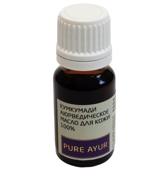 Аюрведическое масло для кожи Кумкумади Pure Ayur, 10 мл.