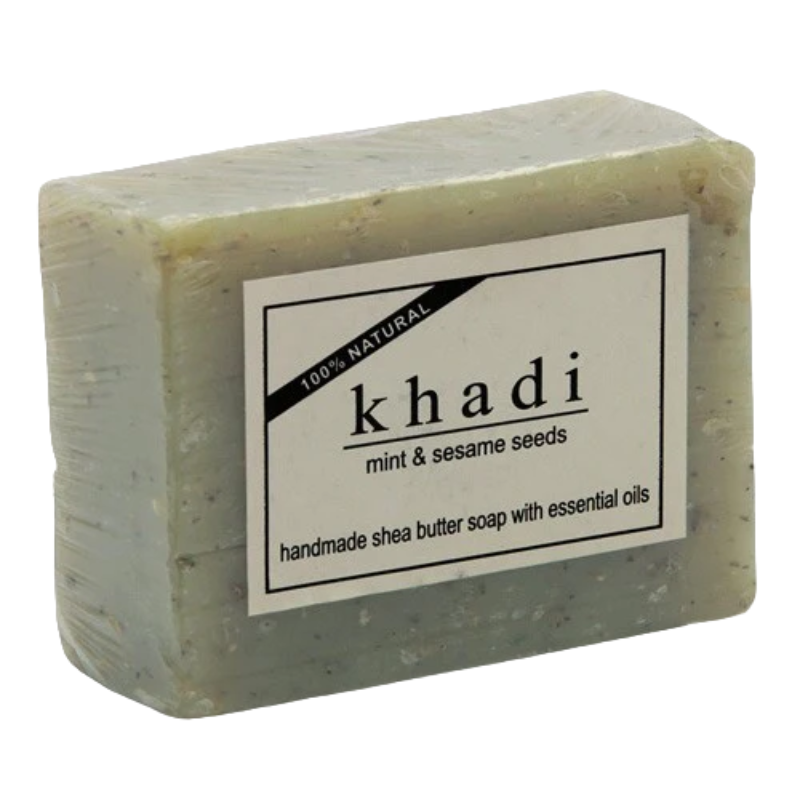 Мыло ручной работы с мятой и кунжутом Khadi Natural, 100 г.