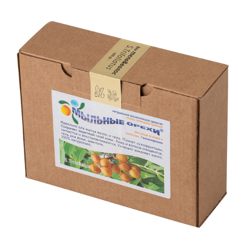 Натуральное моющее средство для волос и тела «Мыльные орехи»,  200 г.