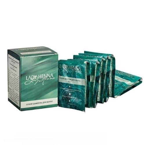 Сухой Шампунь Мыльный Орех Lady Henna, 12 саше по 10 г.