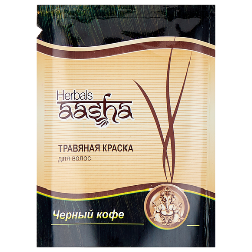 Травяная краска для волос черный кофе Aasha Herbals, 60 г.