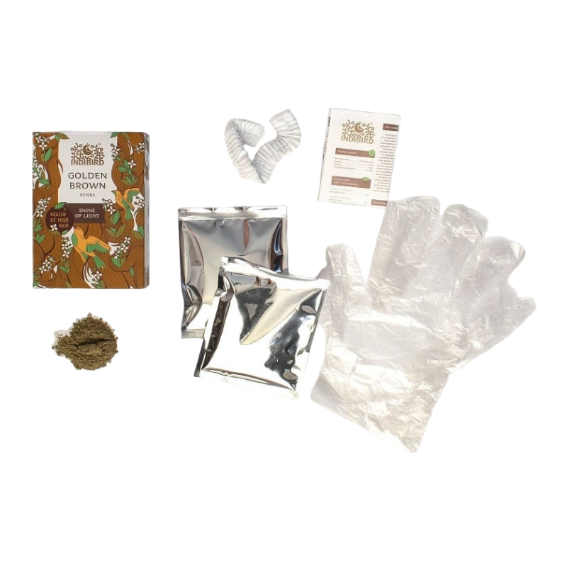 Хна золотисто-коричневая Indibird, 100 г.