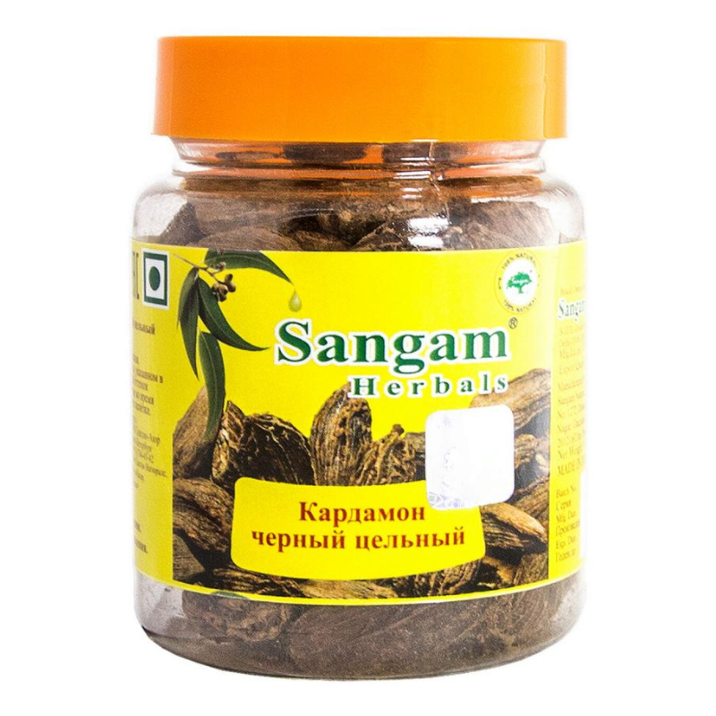 Кардамон черный цельный Sangam Herbals, 50 г.