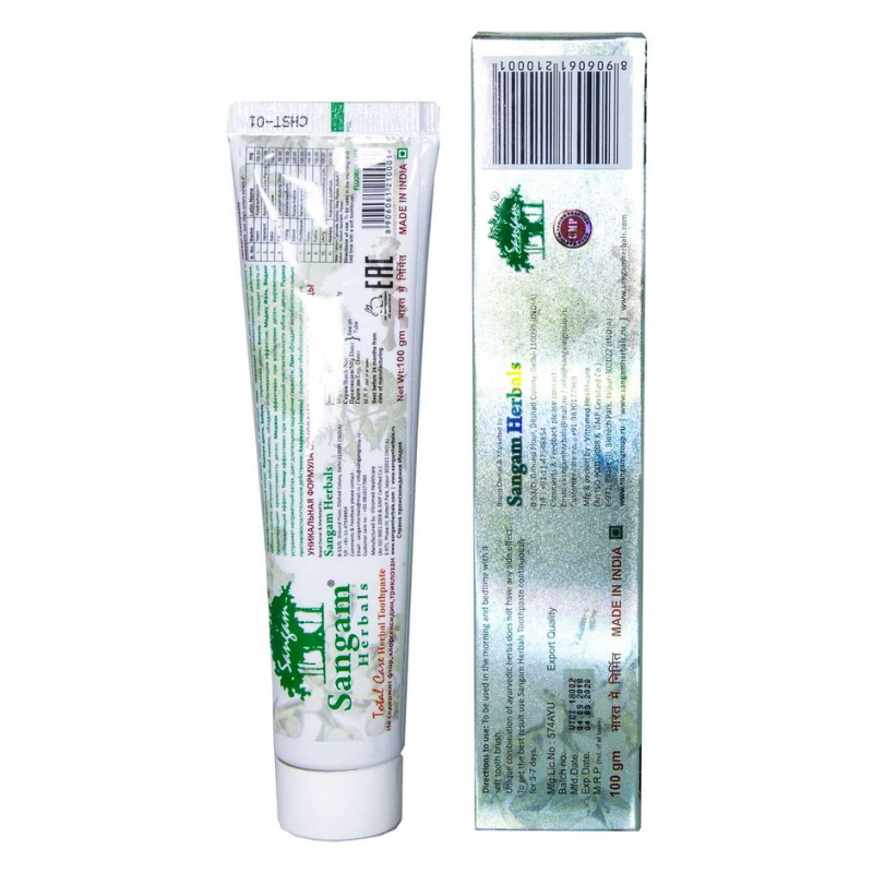Аюрведическая травяная зубная паста Sangam Herbals, 100 г.