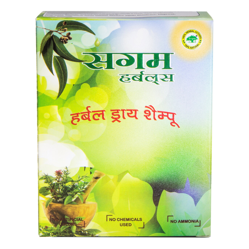 Сухой шампунь для волос на основе мыльного ореха Sangam Herbals, 100 г.