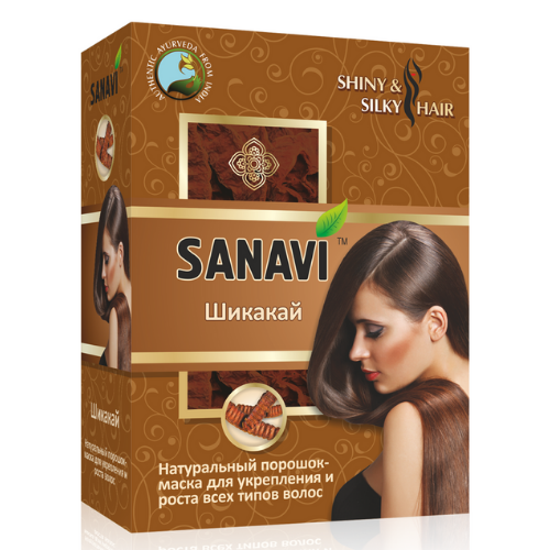 Аюрведический порошок для волос Шикакай Sanavi, 100 г.