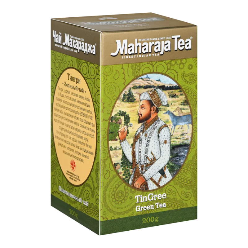 Чай зелёный Ассам Тингри рассыпной Maharaja, 100 г.