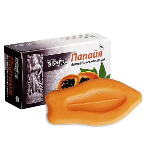 Аюрведическое мыло Папайя Aasha Herbals, 75 г.