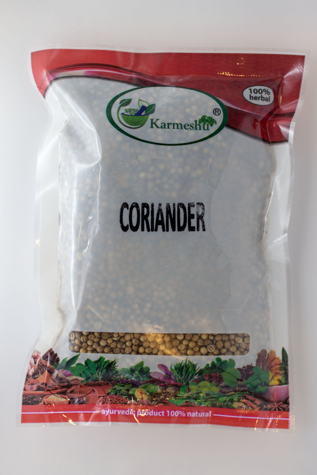 Кориандр целый пакет, Coriander/Dhania sabut, 75 г, Karmeshu