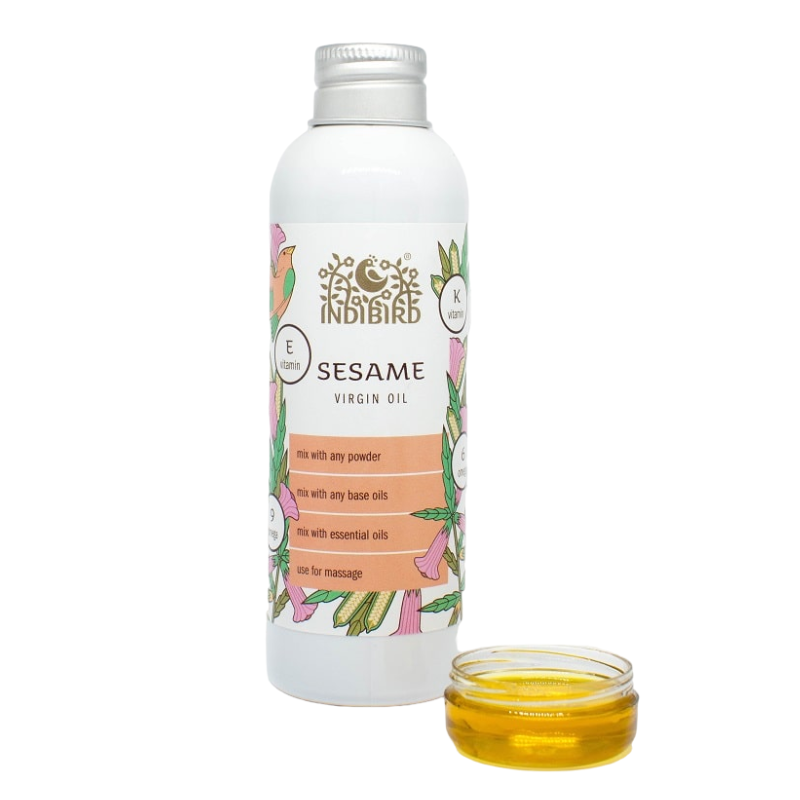 Кунжутное масло холодного отжима Indibird, 150 мл.