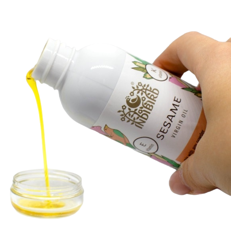 Кунжутное масло холодного отжима Indibird, 150 мл.