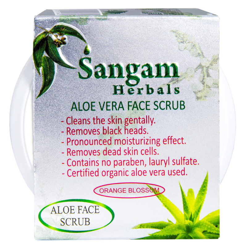 Алоэ Cкраб для лица «Цветущий апельсин» Sangam Herbals, 100 г.