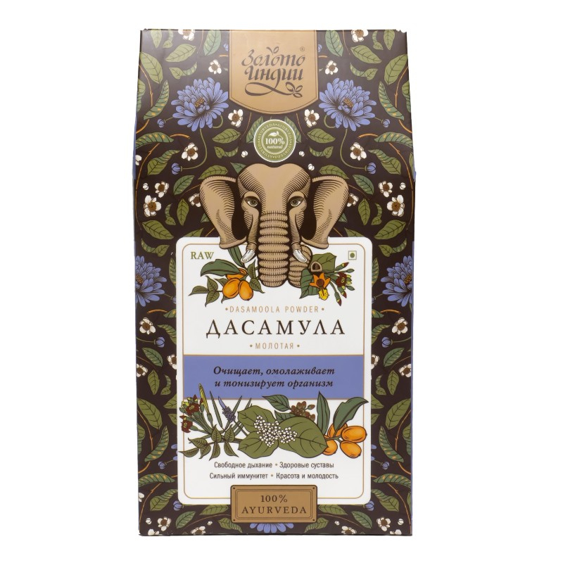 Дасамула чайный травяной напиток Золото Индии, 100 г.