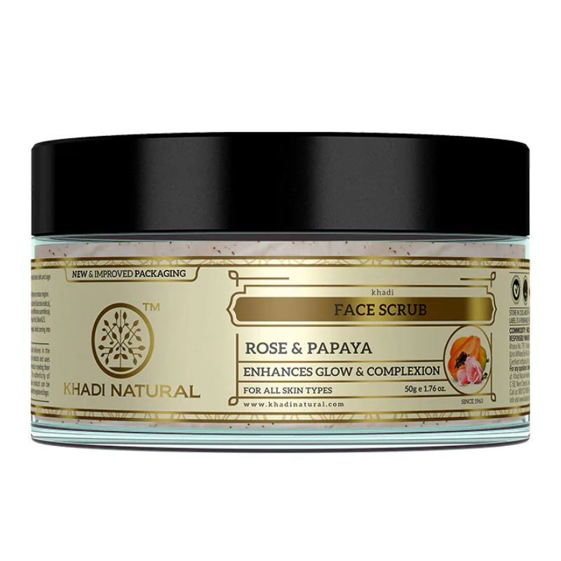 Аюрведический скраб для лица Роза и Папая Khadi Natural, 50 г.