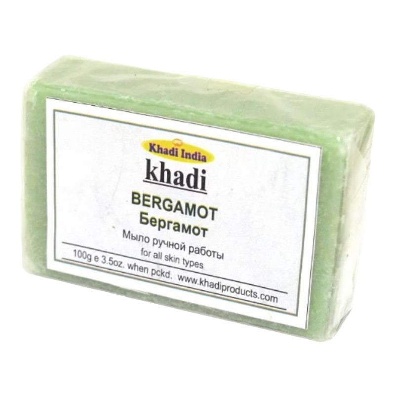 Глицериновое мыло ручной работы Бергамот Khadi Natural, 100 г.