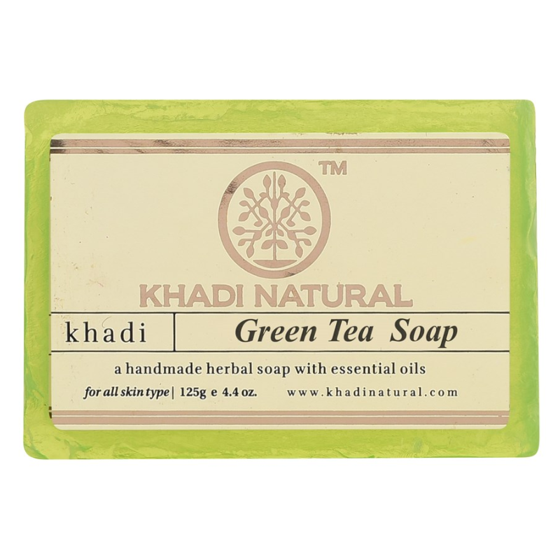 Глицериновое мыло ручной работы зелёный чай Khadi Natural, 125 г.