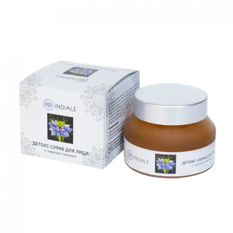 Детокс-скраб для лица с Чёрным Тмином Indiale, 50 г.