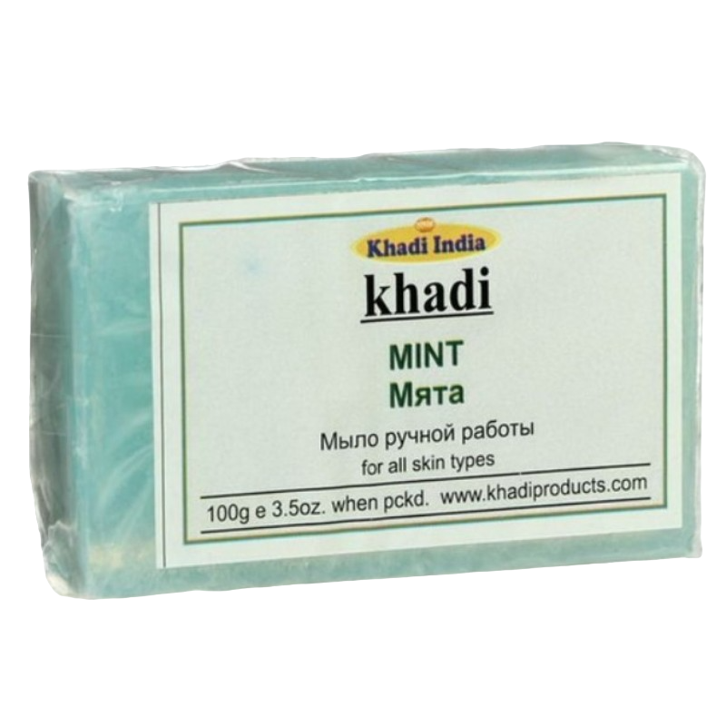 Глицериновое мыло ручной работы Мята Khadi Natural, 100 г.