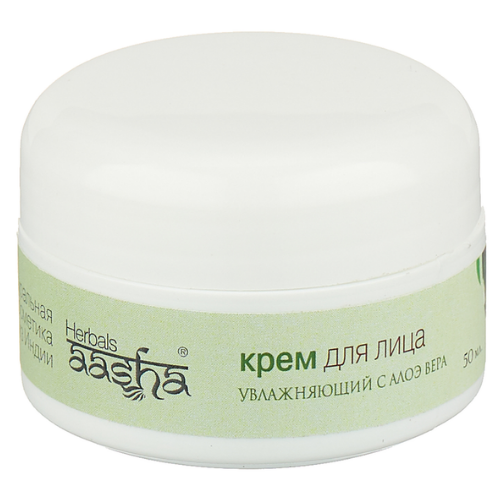 Крем для лица увлажняющий с Алоэ Вера Aasha Herbals, 50 г.