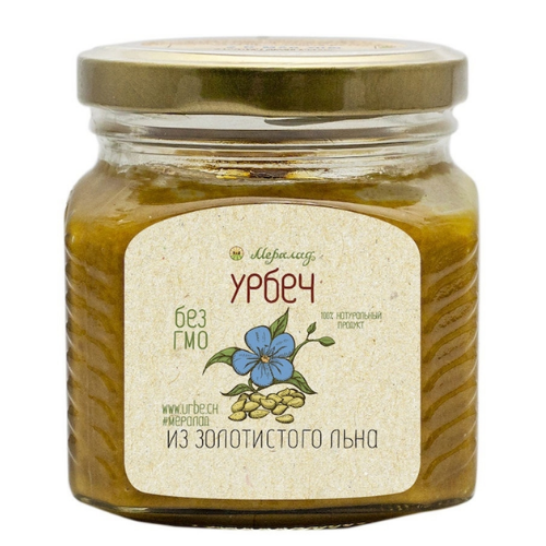 Урбеч из золотистого льна Мералад, 230 г.