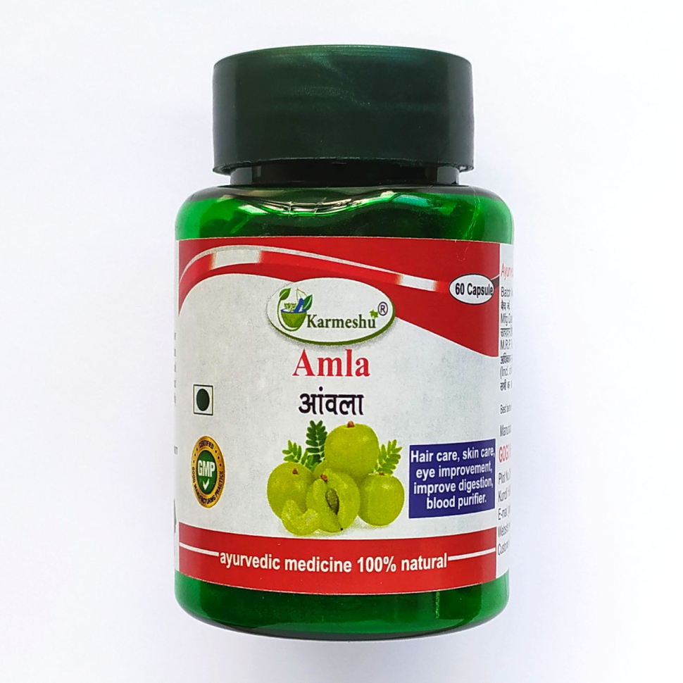 Амла, Amla, 500 мг, 60 капс., Karmeshu