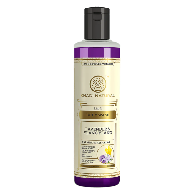 Гель для душа «Лаванда и Иланг-Иланг» Khadi Natural, 210 мл.