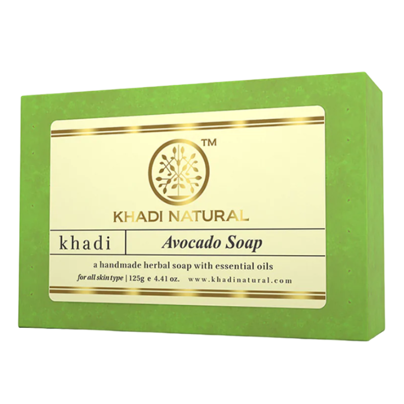 Глицериновое мыло ручной работы с авокадо Khadi Natural, 125 г.
