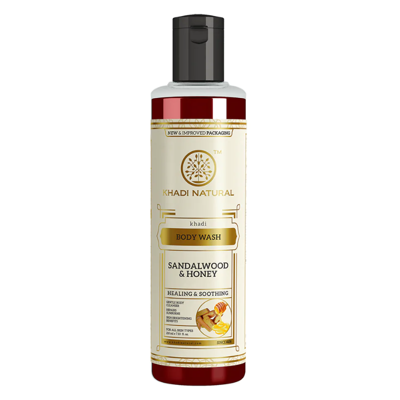 Гель для душа «Сандаловое дерево и мёд» Khadi Natural, 210 мл.