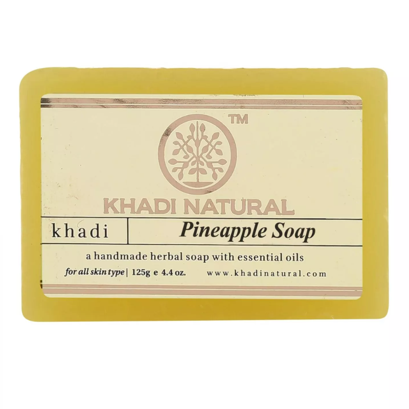 Глицериновое мыло ручной работы с ананасом Khadi Natural, 125 г.