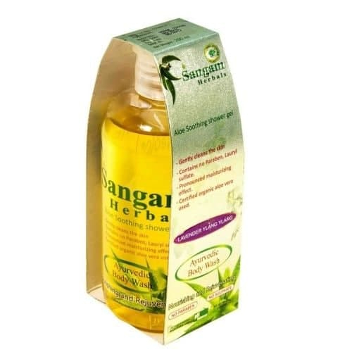 Гель для душа на основе Алоэ Вера «Лаванда и Иланг-Иланг» Sangam Herbals, 200 мл.