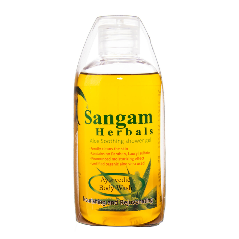 Гель для душа на основе Алоэ Вера «Лимон и Вербена» Sangam Herbals, 200 мл.