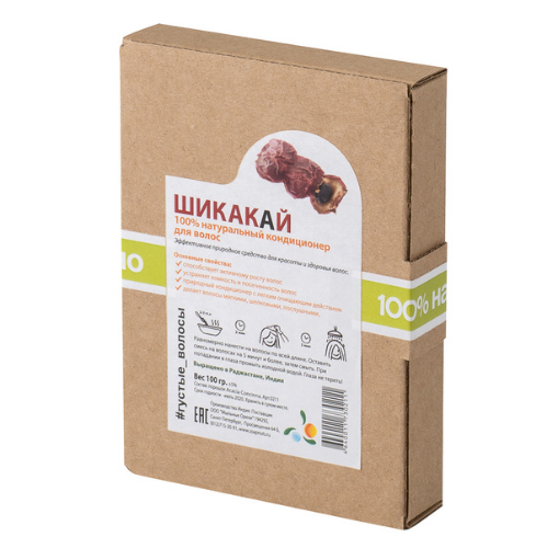 Натуральный кондиционер для волос Шикакай Мыльные орехи, 100 г.