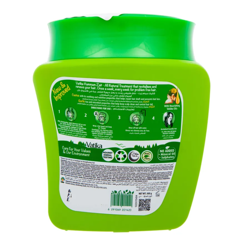 Маска «Кактус и Чеснок» Контроль выпадения волос Dabur Vatika, 500 г.