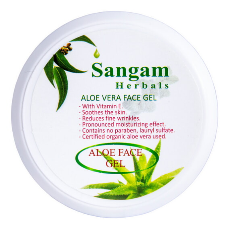 Аюрведический Гель для Лица на основе Алоэ Вера «Ним и Тулси» Sangam Herbals, 100 г.