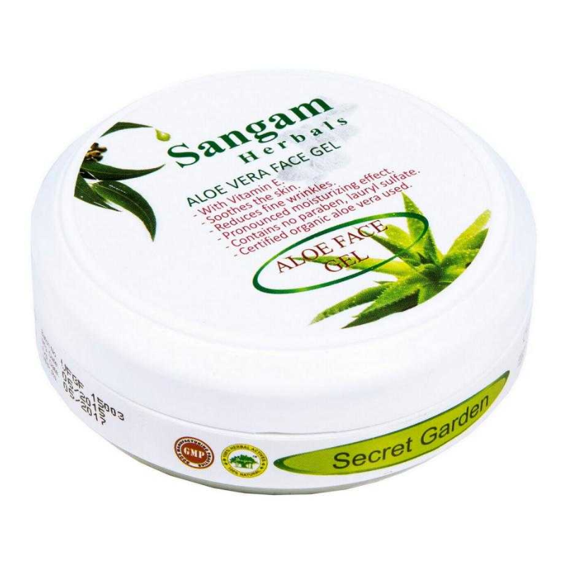 Аюрведический Гель для Лица на основе Алоэ Вера «Тайный Сад» Sangam Herbals, 100 г.