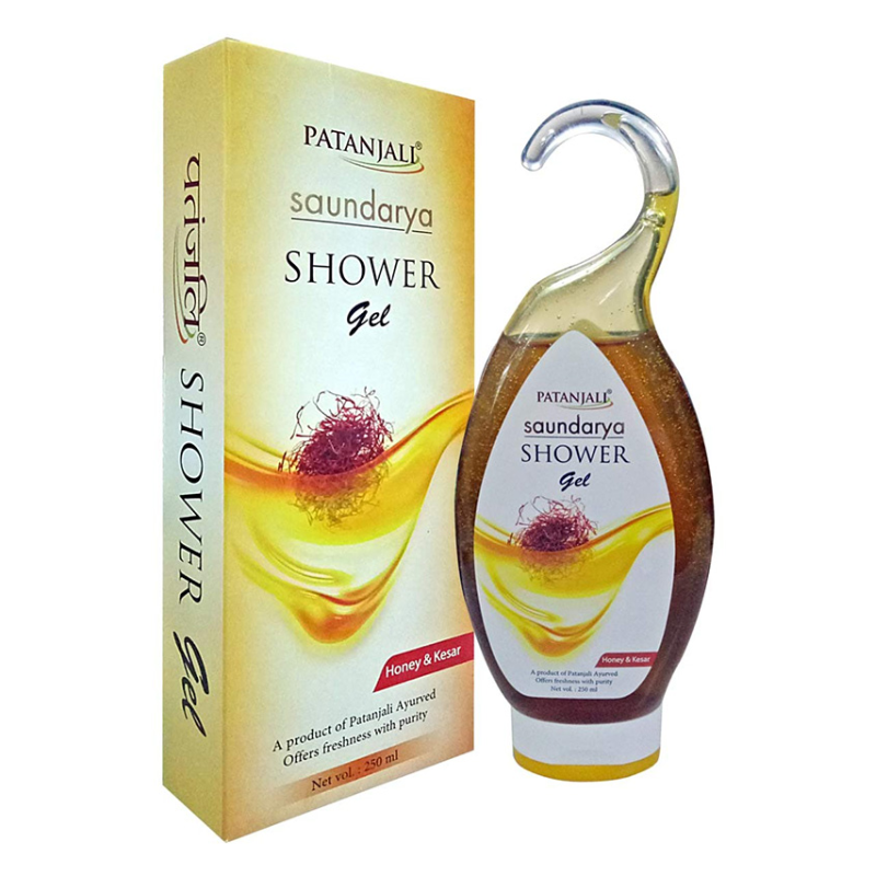 Гель для душа Саундарья с медом и шафраном Patanjali, 250 мл.