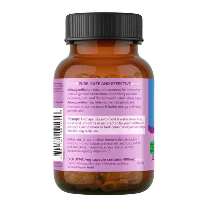 Ашвагандха Organic India, 60 кап.