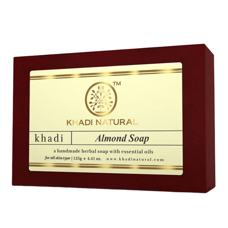 Глицериновое мыло ручной работы с миндалём Khadi Natural, 125 г.