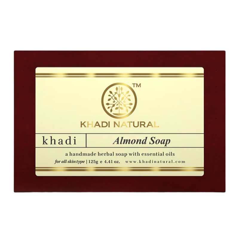 Глицериновое мыло ручной работы с миндалём Khadi Natural, 125 г.