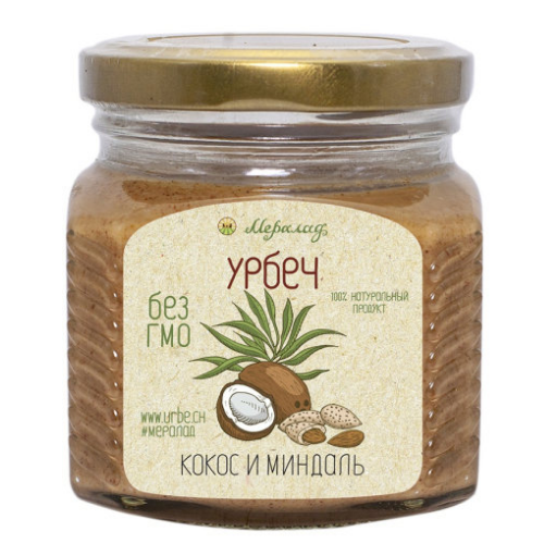 Урбеч кокос и миндаль Мералад, 230 г.