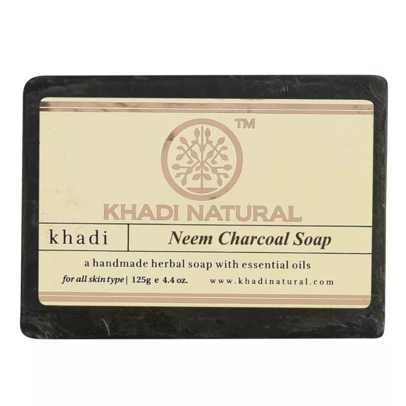 Глицериновое мыло ручной работы с нимом и бамбуковым углем Khadi Natural, 125 г.