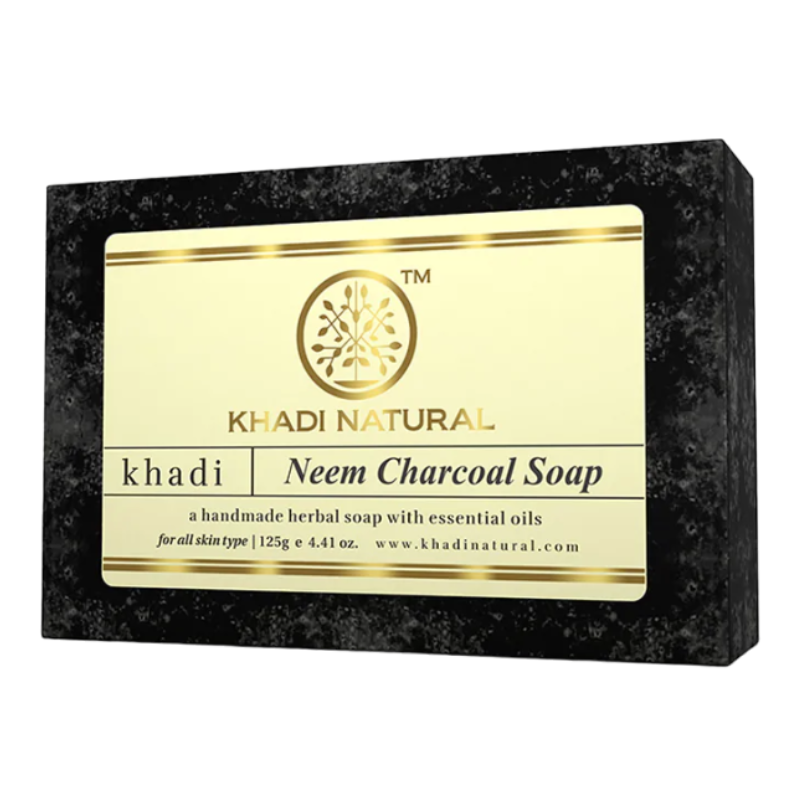 Глицериновое мыло ручной работы с нимом и бамбуковым углем Khadi Natural, 125 г.