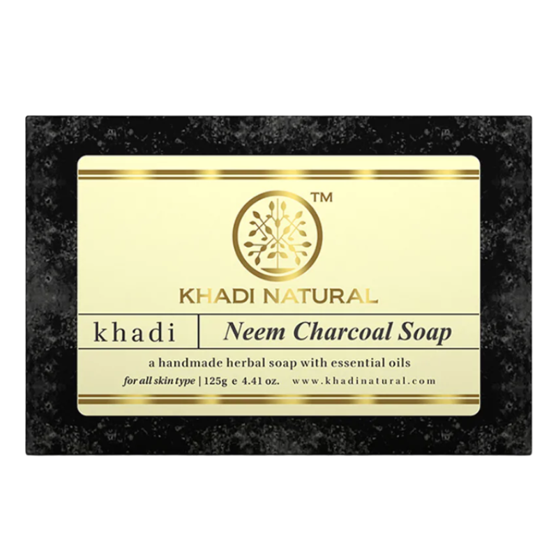 Глицериновое мыло ручной работы с нимом и бамбуковым углем Khadi Natural, 125 г.