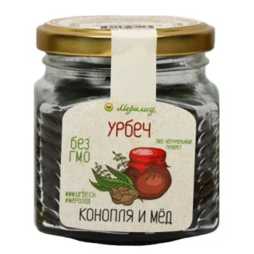 Урбеч конопля и мёд Мералад, 230 г.