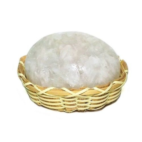 Кристалл в бамбуковой корзинке и х/б мешочке Tawas Crystal, 120 г.