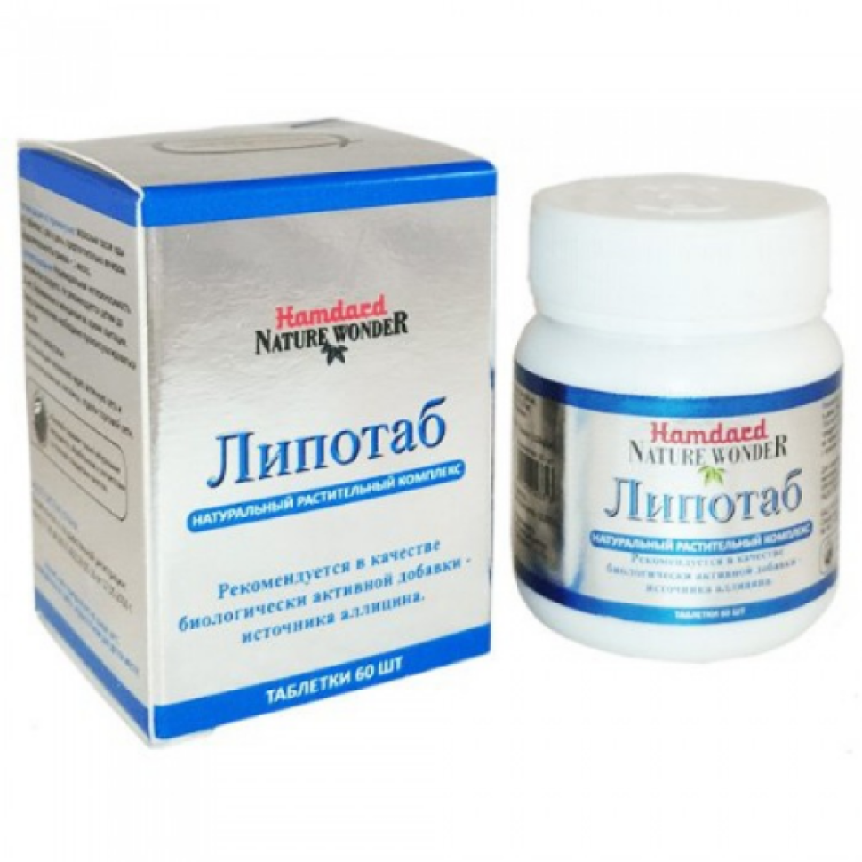 Комплекс для нормализации уровня холестерина Липотаб Hamdard, 60 таб.