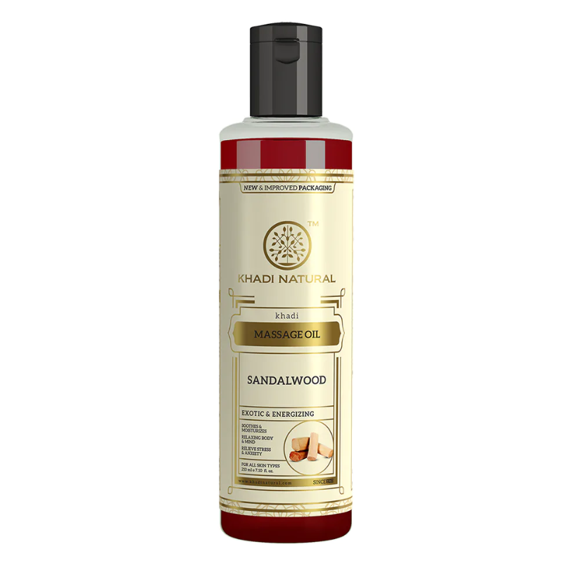 Массажное масло «Сандаловое дерево» Khadi Natural, 210 мл.