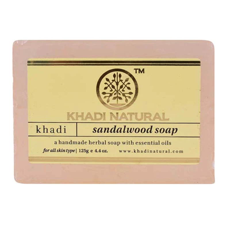 Глицериновое мыло ручной работы с сандалом Khadi Natural, 125 г.