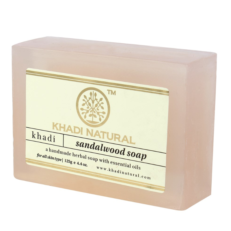 Глицериновое мыло ручной работы с сандалом Khadi Natural, 125 г.