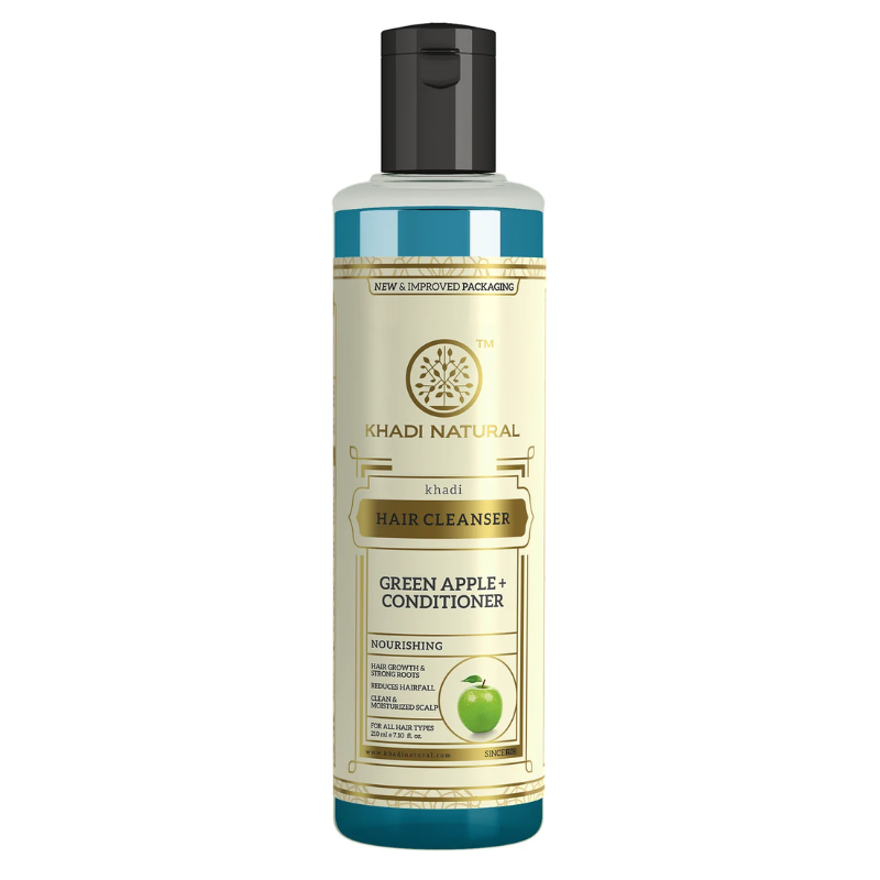 Шампунь + Кондиционер «Зеленое яблоко» Khadi Natural, 210 мл.